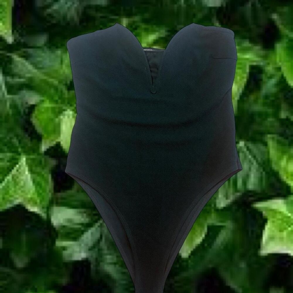 Unbranded Women's Black and Green Bodysuit